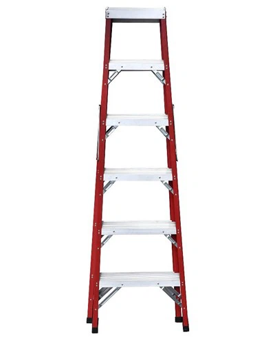 Alyuminiy ustki plastinka bilan 6 bosqichli shisha tolali narvon